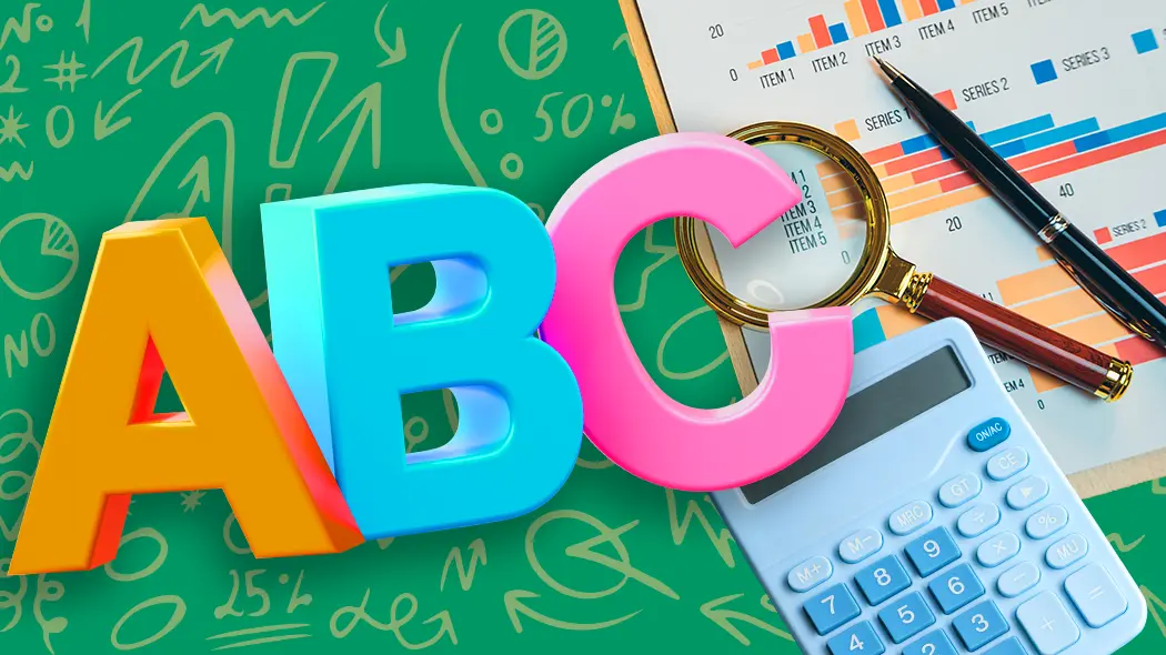 Bild zeigt die Buchstaben des Alphabets in einer bunten Anordnung.