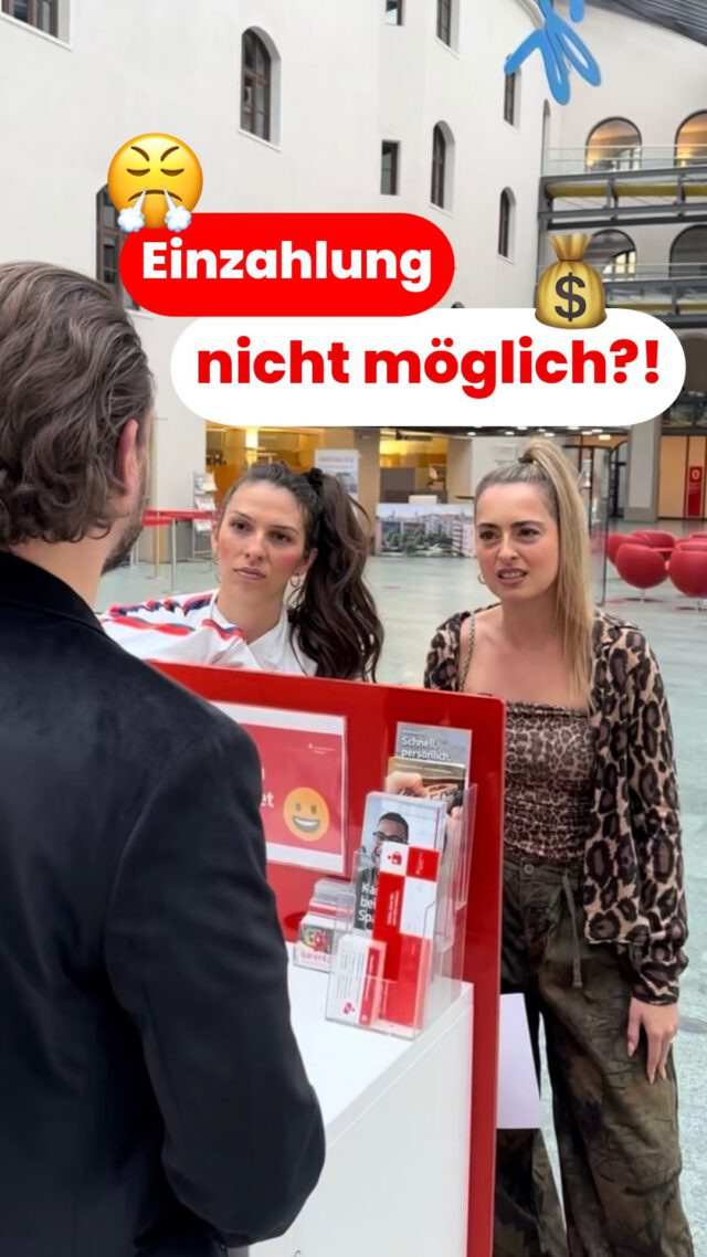Wenn der Automat dich abweist, wie der Türsteher im Club 😭💀

Spaß beiseite - Einzahlen geht halt nur bei deiner Heimatsparkasse 🙊 Zum Glück regelt im Notfall immer Wero 🥰💸

Seo: Sparkasse | Bank | Finanzen | Einzahlung | Bankautomat | Bargeld einzahlen | Heimatsparkasse | Filiale | Schalter | Konto