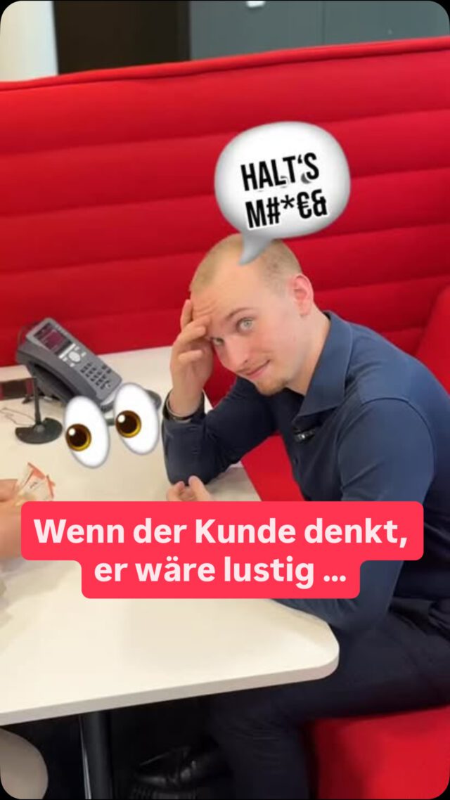 Wie kann man nicht checken, dass man einfach unlustig ist 😭😭 Einfach Endgegner, solche Kunden 🫣

#kundenkontakt #vertrieb #boomerwitze 

SEO: Boomerhumor | Arbeiten in der Bank | Lustiger Kunde | Kundengespräch