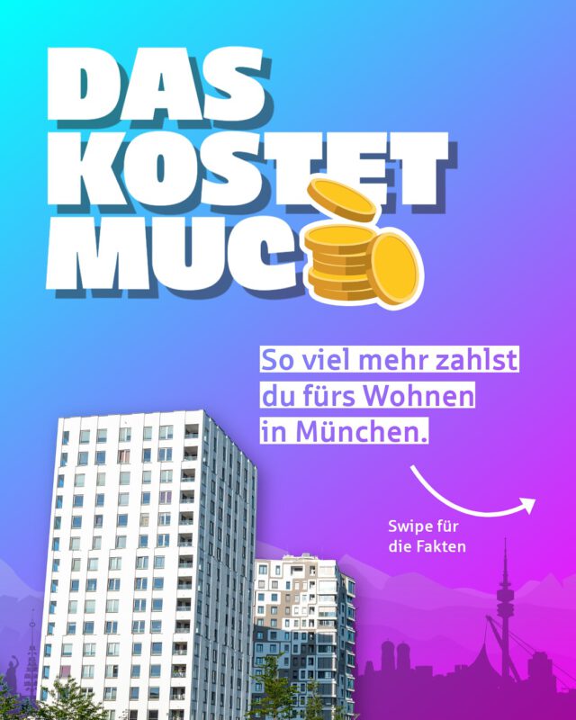 Leben in München = Luxus pur?! 🥵✨ 
Im Gegensatz zu anderen Städten in Deutschland zahlt man in Bayerns Hauptstadt deutlich mehr Miete 🏠 Was sagt ihr - ok oder too much? 👀
#waskostetmuc #münchen #miete #kosten #stadtsparkassemünchen