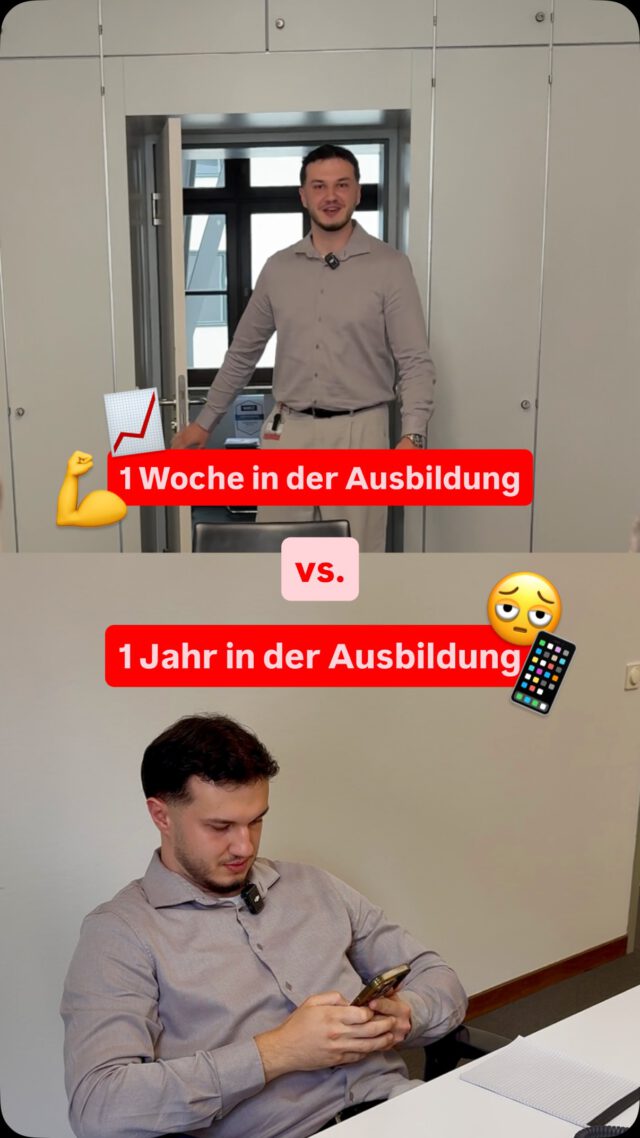 Wer checkt, der checkt … 🙃🙃🙃

#ausbildung #bankausbildung #azubi #genz

SEO: Ausbildung 1 Woche vs. 1 Jahr | Motivierter Azubi