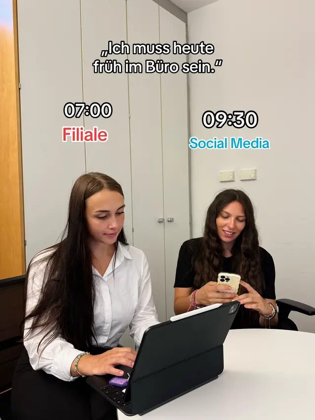 Arbeitsleben ist hart - vor allem im Social-Media-Team 📹💬😭 #filiale #socialmediateam #sparkasse #corporatehumor #überstunden Filiale vs. Social Media | Burnout | Stress auf der Arbeit | Kundentermine